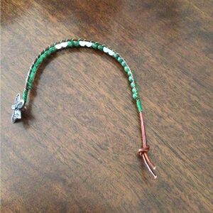 African Green Jade & White Jade Bracelet